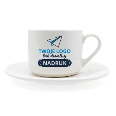 Filiżanka firmowa z nadrukiem logo i talerzykiem 170ml